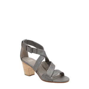 Eileen Fisher Patsy Metallic Pewter‎ Leather Sandals